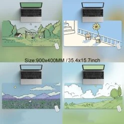 Accessories Escape To The Countryside In Your Room Large Mouse Pads