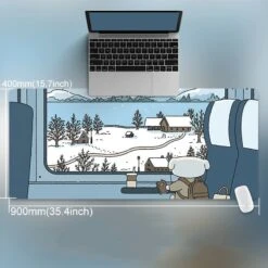 Accessories Escape To The Countryside In Your Room Large Mouse Pads -Kawaii Store kawaiies plushies plush softtoy 90x40cm cat and rabbit hd thickened mouse pad mouse pads b 747294