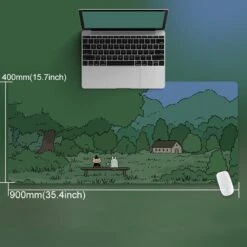 Accessories Escape To The Countryside In Your Room Large Mouse Pads -Kawaii Store kawaiies plushies plush softtoy 90x40cm cat and rabbit hd thickened mouse pad mouse pads d 680840