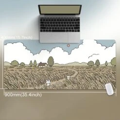 Accessories Escape To The Countryside In Your Room Large Mouse Pads -Kawaii Store kawaiies plushies plush softtoy 90x40cm cat and rabbit hd thickened mouse pad mouse pads j 300015