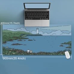 Accessories Escape To The Countryside In Your Room Large Mouse Pads -Kawaii Store kawaiies plushies plush softtoy 90x40cm cat and rabbit hd thickened mouse pad mouse pads k 255787