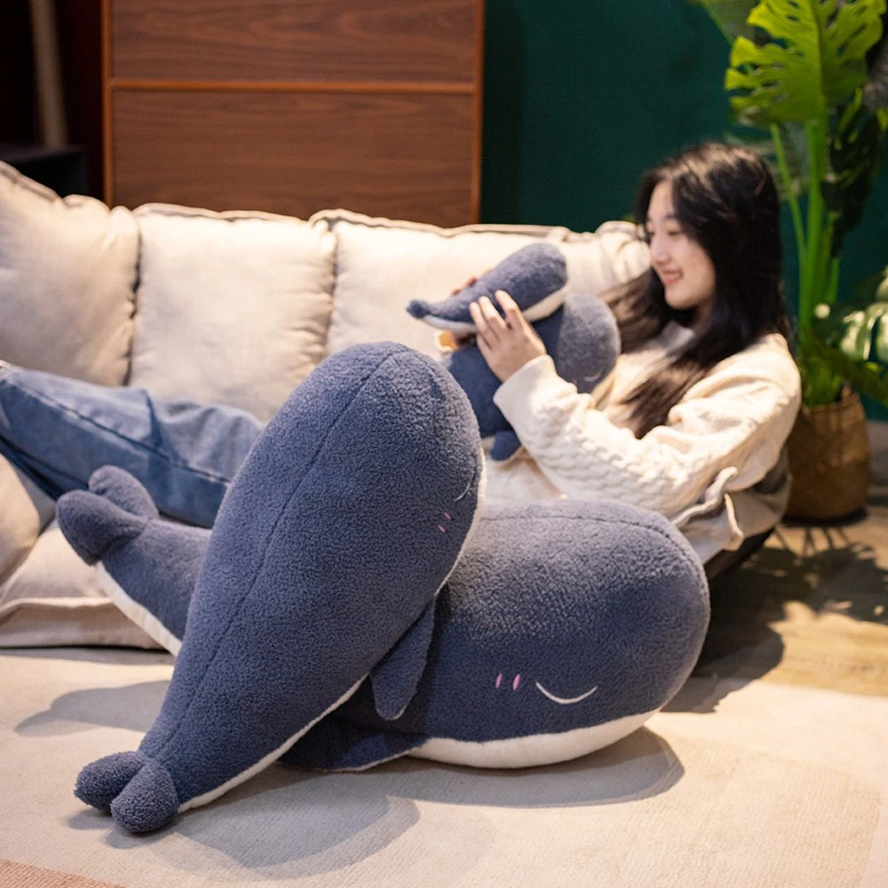 Adorable Fluffy Blue Whale Plushie 8 Adorable Fluffy Blue Whale Plushie - Image 6
