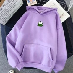 Apparel Adorable Frog Hoodie -Kawaii Store kawaiies plushies plush softtoy adorable frog oversized hoodie apparel s purple 945339