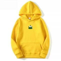 Apparel Adorable Frog Hoodie -Kawaii Store kawaiies plushies plush softtoy adorable frog oversized hoodie apparel s yellow 273878
