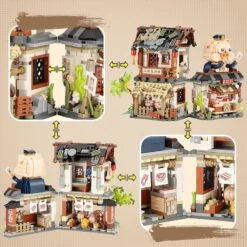 Ancient Honey Bee & Bacon Shops Micro Building Set Collection -Kawaii Store kawaiies plushies plush softtoy ancient honey bee bacon shops micro building set collection build it 810004