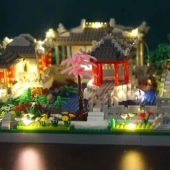 Ancient Pagoda Village With Lake Nano Building Blocks -Kawaii Store kawaiies plushies plush softtoy ancient pagoda village with lake nano building blocks new build it 237130