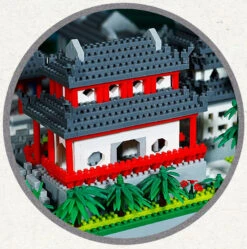 Ancient Pagoda Village With Lake Nano Building Blocks -Kawaii Store kawaiies plushies plush softtoy ancient pagoda village with lake nano building blocks new build it 252412