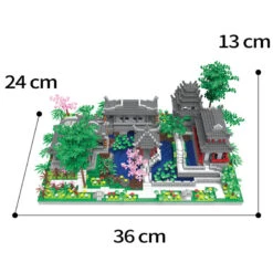 Ancient Pagoda Village With Lake Nano Building Blocks -Kawaii Store kawaiies plushies plush softtoy ancient pagoda village with lake nano building blocks new build it 413706
