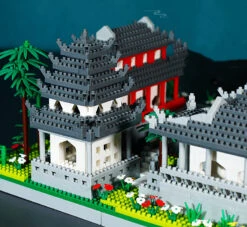 Ancient Pagoda Village With Lake Nano Building Blocks -Kawaii Store kawaiies plushies plush softtoy ancient pagoda village with lake nano building blocks new build it 450010