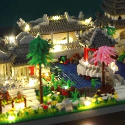 Ancient Pagoda Village With Lake Nano Building Blocks -Kawaii Store kawaiies plushies plush softtoy ancient pagoda village with lake nano building blocks new build it 507061