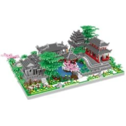 Ancient Pagoda Village With Lake Nano Building Blocks -Kawaii Store kawaiies plushies plush softtoy ancient pagoda village with lake nano building blocks new build it 800927