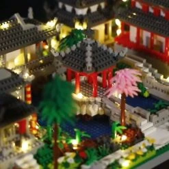 Ancient Pagoda Village With Lake Nano Building Blocks -Kawaii Store kawaiies plushies plush softtoy ancient pagoda village with lake nano building blocks new build it 851541