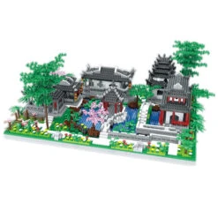 Ancient Pagoda Village With Lake Nano Building Blocks -Kawaii Store kawaiies plushies plush softtoy ancient pagoda village with lake nano building blocks new build it without light 857916