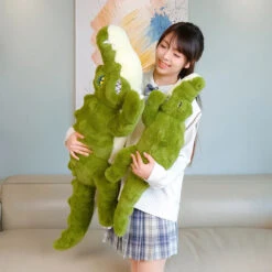 Angry Giant Green Crocodile Plushies -Kawaii Store kawaiies plushies plush softtoy angry giant green crocodile plushies soft toy 159932