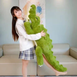 Angry Giant Green Crocodile Plushies -Kawaii Store kawaiies plushies plush softtoy angry giant green crocodile plushies soft toy 314808
