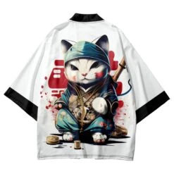 Apparel Anime Cat In Kimono Unisex Kimono Collection -Kawaii Store kawaiies plushies plush softtoy anime cat in kimono unisex kimono collection apparel 296878