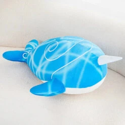 Anime Childe Tartaglia Blue Narwhal Whale Plush -Kawaii Store kawaiies plushies plush softtoy anime childe tartaglia blue narwhal whale plush soft toy 16in 40cm 744375