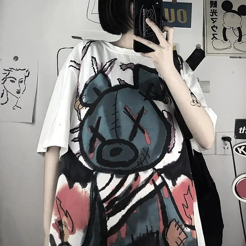 Apparel Anime Emo Bear Women's Tee 3 Apparel Anime Emo Bear Women's Tee