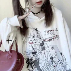 Apparel Anime Emo Girl 'Just Disappear' Women's Hoodie -Kawaii Store kawaiies plushies plush softtoy anime emo girl just disappear womens hoodie hoodies 178241