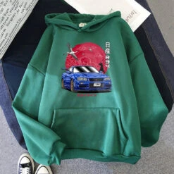 Apparel Anime Initial D Hooded Sweatshirt -Kawaii Store kawaiies plushies plush softtoy anime initial d hooded sweatshirt apparel 665992