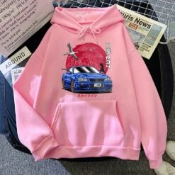 Apparel Anime Initial D Hooded Sweatshirt -Kawaii Store kawaiies plushies plush softtoy anime initial d hooded sweatshirt apparel pink s 826500