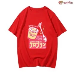 Apparel Anime Kero Pudding Cups Cardcaptor Sakura Unisex Tee -Kawaii Store kawaiies plushies plush softtoy anime kero pudding cups cardcaptor sakura unisex tee tops 248315
