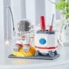 Astronaut On Moon Pen Holder Nano Building Blocks -Kawaii Store kawaiies plushies plush softtoy astronaut on moon pen holder nano building blocks new build it no light 521807