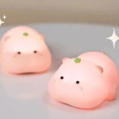 Baby Pink Kawaii Hippo LED Night Light -Kawaii Store kawaiies plushies plush softtoy baby pink kawaii hippo led night light home decor 310322