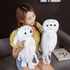 Apparel Baby White Seal Plush Backpack -Kawaii Store kawaiies plushies plush softtoy baby white seal plush backpack new bags 219912