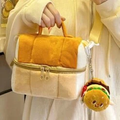 Apparel Baked Bread Side Bag -Kawaii Store kawaiies plushies plush softtoy baked bread side bag new bags 171372