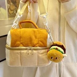 Apparel Baked Bread Side Bag -Kawaii Store kawaiies plushies plush softtoy baked bread side bag new bags 241957