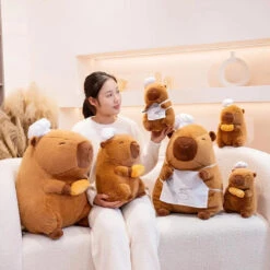 Baker And Chef Capybara Plush Collection -Kawaii Store kawaiies plushies plush softtoy baker and chef capybara plush collection soft toy 831922