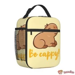 'Be Cappy' Capybara Lunch Bag -Kawaii Store kawaiies plushies plush softtoy be cappy capybara lunch bag bag 549084