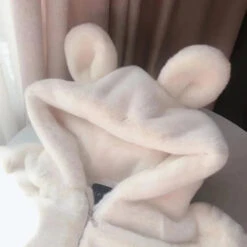 Apparel Bear Soft Faux Fur Hooded Coat -Kawaii Store kawaiies plushies plush softtoy bear soft faux fur hooded coat jacket 996818