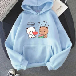 Apparel Bears Eating Watermelon Unisex Hoodie -Kawaii Store kawaiies plushies plush softtoy bears eating watermelon unisex hoodie apparel light blue xxxl 935239