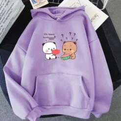 Apparel Bears Eating Watermelon Unisex Hoodie -Kawaii Store kawaiies plushies plush softtoy bears eating watermelon unisex hoodie apparel light purple xxxl 711029