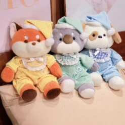Bedtime Fox Koala Dog Pajama Party Plushies