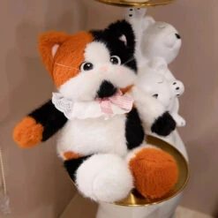 Big-eyed Calico Siamese Cat Plush Friends -Kawaii Store kawaiies plushies plush softtoy big eyed calico siamese cat plush friends soft toy 807349