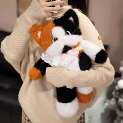 Big-eyed Calico Siamese Cat Plush Friends -Kawaii Store kawaiies plushies plush softtoy big eyed calico siamese cat plush friends soft toy 881695