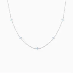 Blooming Baby Blue Flower 18K Gold-Plated Necklace -Kawaii Store kawaiies plushies plush softtoy blooming baby blue flower 18k gold plated necklace jewelry 974644