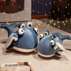 Blue Alien Whale With Wings Plushie -Kawaii Store kawaiies plushies plush softtoy blue alien whale with wings plushie soft toy 231358