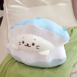 Blue Oyster White Seal Plushie