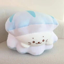 Blue Oyster White Seal Plushie -Kawaii Store kawaiies plushies plush softtoy blue oyster white seal plushie soft toy 502125