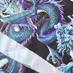 Apparel Blue Thunder Dragon Kimono -Kawaii Store kawaiies plushies plush softtoy blue thunder dragon kimono kimono 574731