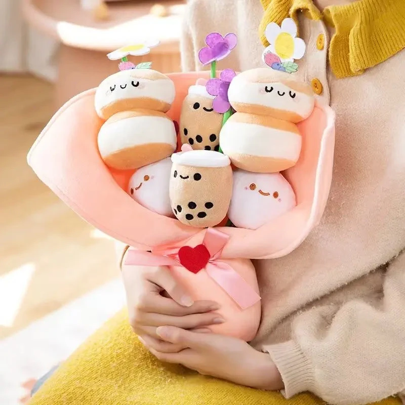 Boba Bubble Tea Flower Bouquet Plushie 14 Boba Bubble Tea Flower Bouquet Plushie - Image 12