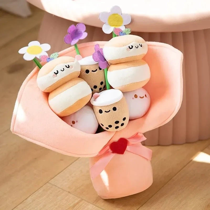 Boba Bubble Tea Flower Bouquet Plushie 10 Boba Bubble Tea Flower Bouquet Plushie - Image 8