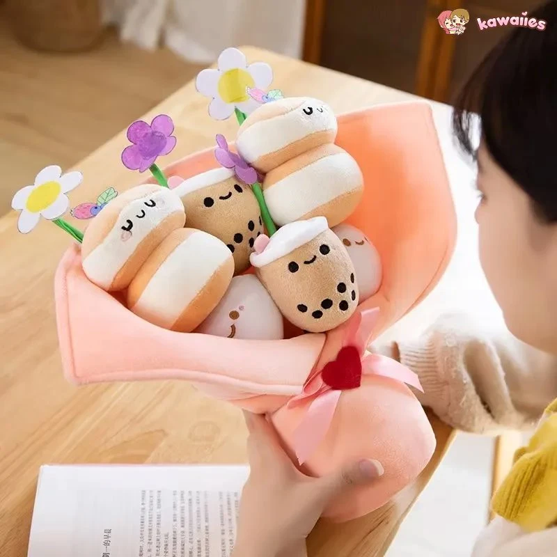 Boba Bubble Tea Flower Bouquet Plushie 15 Boba Bubble Tea Flower Bouquet Plushie - Image 13