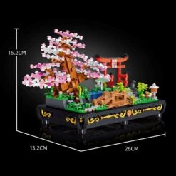 Bonsai Cherry Blossom Sakura Shrine Nano Building Sets -Kawaii Store kawaiies plushies plush softtoy bonsai cherry blossom sakura shrine nano building sets new build it 511078