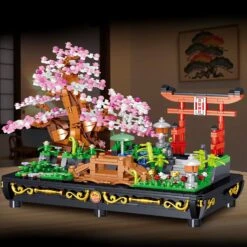 Bonsai Cherry Blossom Sakura Shrine Nano Building Sets -Kawaii Store kawaiies plushies plush softtoy bonsai cherry blossom sakura shrine nano building sets new build it 549758