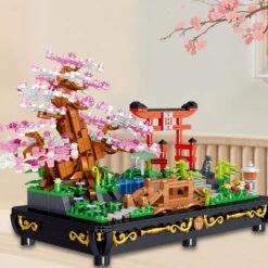 Bonsai Cherry Blossom Sakura Shrine Nano Building Sets -Kawaii Store kawaiies plushies plush softtoy bonsai cherry blossom sakura shrine nano building sets new build it 562955